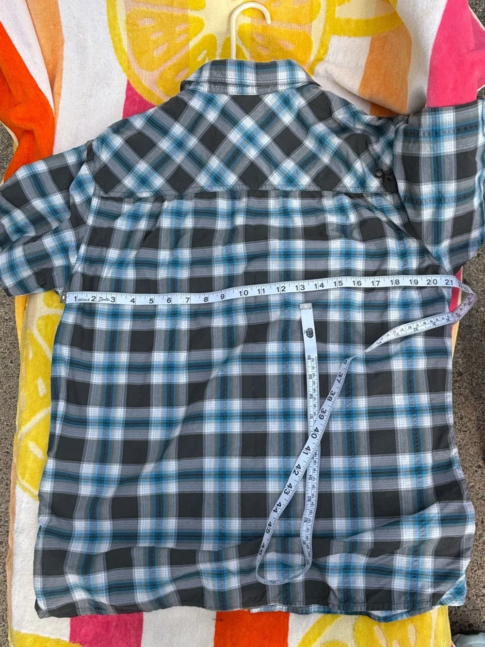 OUTDOOR RESEARCH, Men's Growler Short Sleeve Shirt, Large, Plaid - Picture 9 of 9